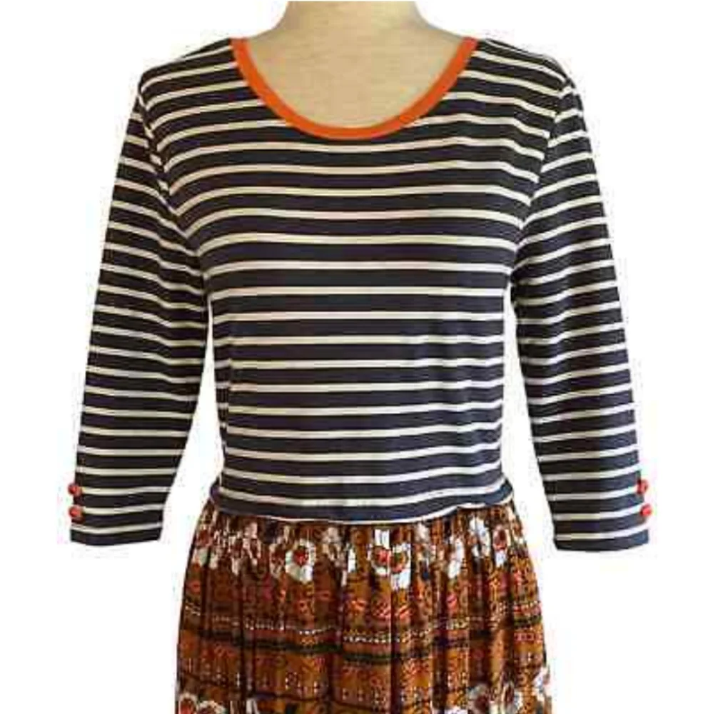 Matilda Jane Striped Floral Winsome Dress, M. - Picture 6 of 6